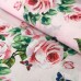 Tricoline Estampada Floral Rosa
